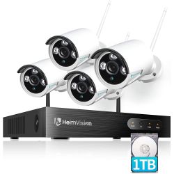 New 8ch Outdoor Indoor Wireless Security Camera System + 1TB Hard Drive NVR Wifi Ip (includes 4x Cameras)