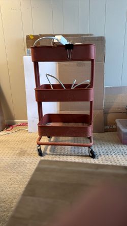 3 Tier Rolling Metal Organizer Cart