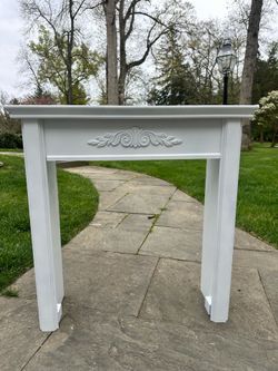 Solid wood white mantle