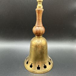 Vintage Brass Wood Bell