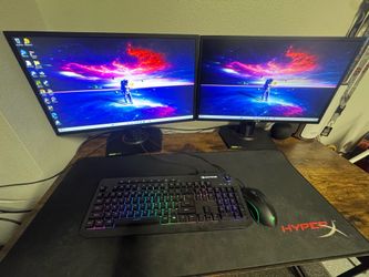 iBUYPOWER Gaming PC W/ 2 Asus 24” 165Hz Monitors (Whole Setup)