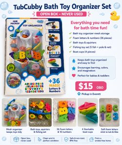 TubCubby Bath Toy Organizer Set – Open Box, Never Used