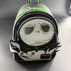 Disney Parks Nightmare Before Christmas Jack & Zero Loungefly Mini Backpack