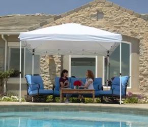 10 ft. x 10 ft. Commercial Instant Canopy-Pop Up Tent with Wall Panel White