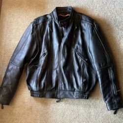 Leather Motorcycle Jacket Large First