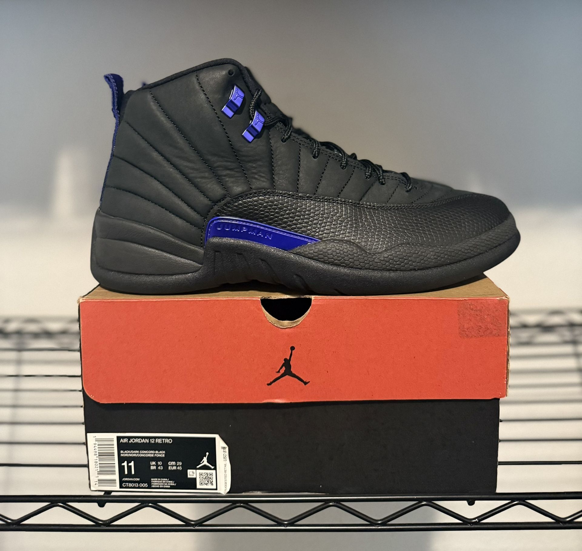 Air Jordan Retro 12 Black Dark Concord Size 11