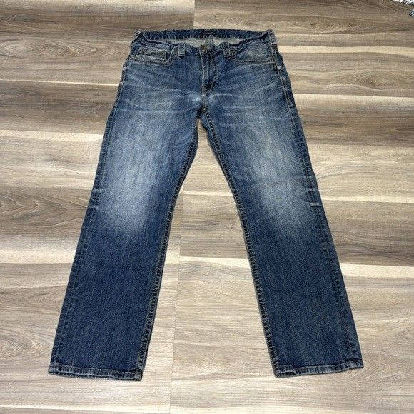 Silver Jeans Grayson Blue Straight-Leg Classic Denim size 34