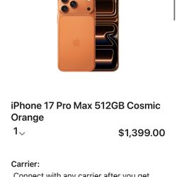iPhone 17 Pro Max 512gb Cosmic Orange