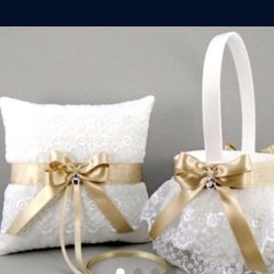 Wedding Flower Basket & Ring Pillow $5 Each  