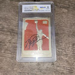 Michael Jordan 23kt Rookie Year Card Signed 
