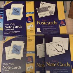 New Note Cards With Envelopes $5 Each Box. Or Postcards. Paper Card Making Arts And Crafts DIY invitations Birthday Or Any Event. 
