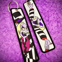 1 Piece Double Sided 5 Inch Beetle Juice Keychain