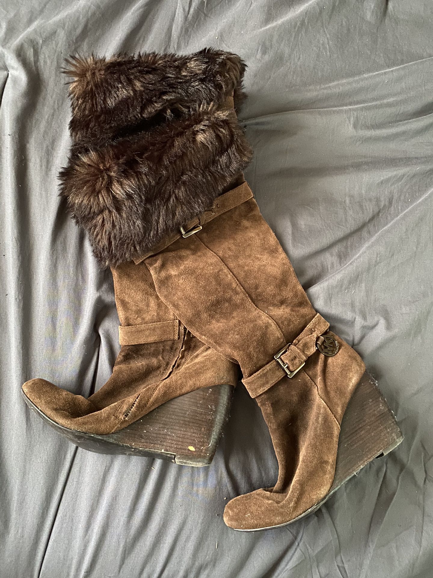 Michael Kors Boots With Fur Trim // Brown Size 8
