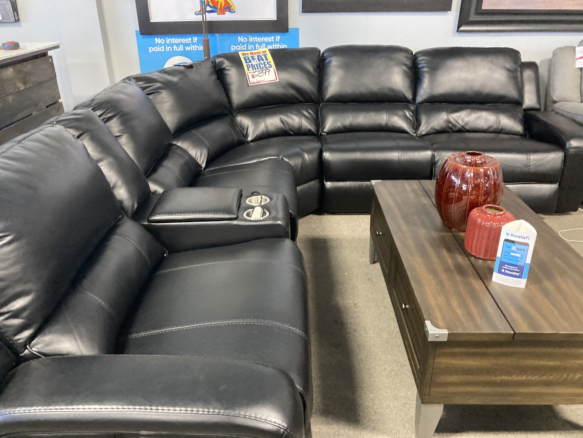 Grande Sectional Recliner 🖤🖤