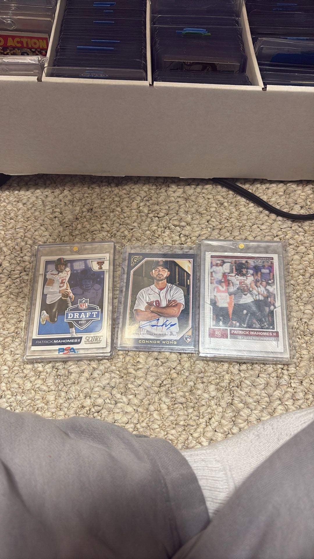 Patrick Mahomes Rookie Card Lot Including Connor Wong Auto