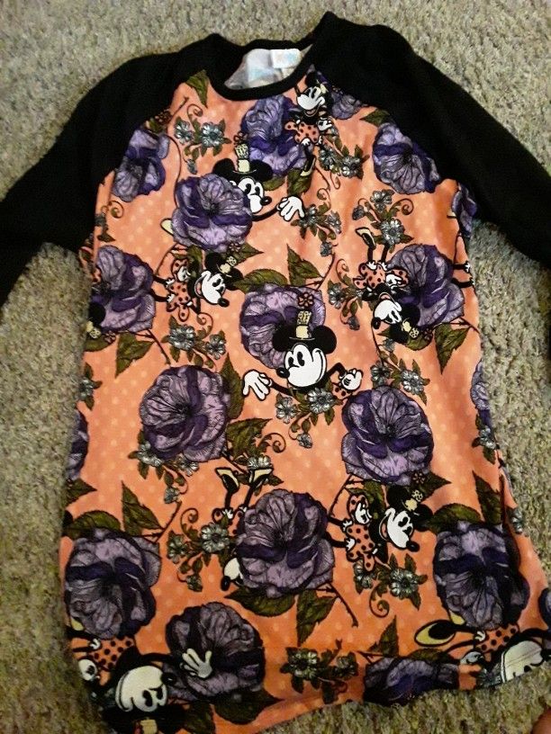 Mickey mouse Lularoe Baseball Style Tunic Top Size Xl