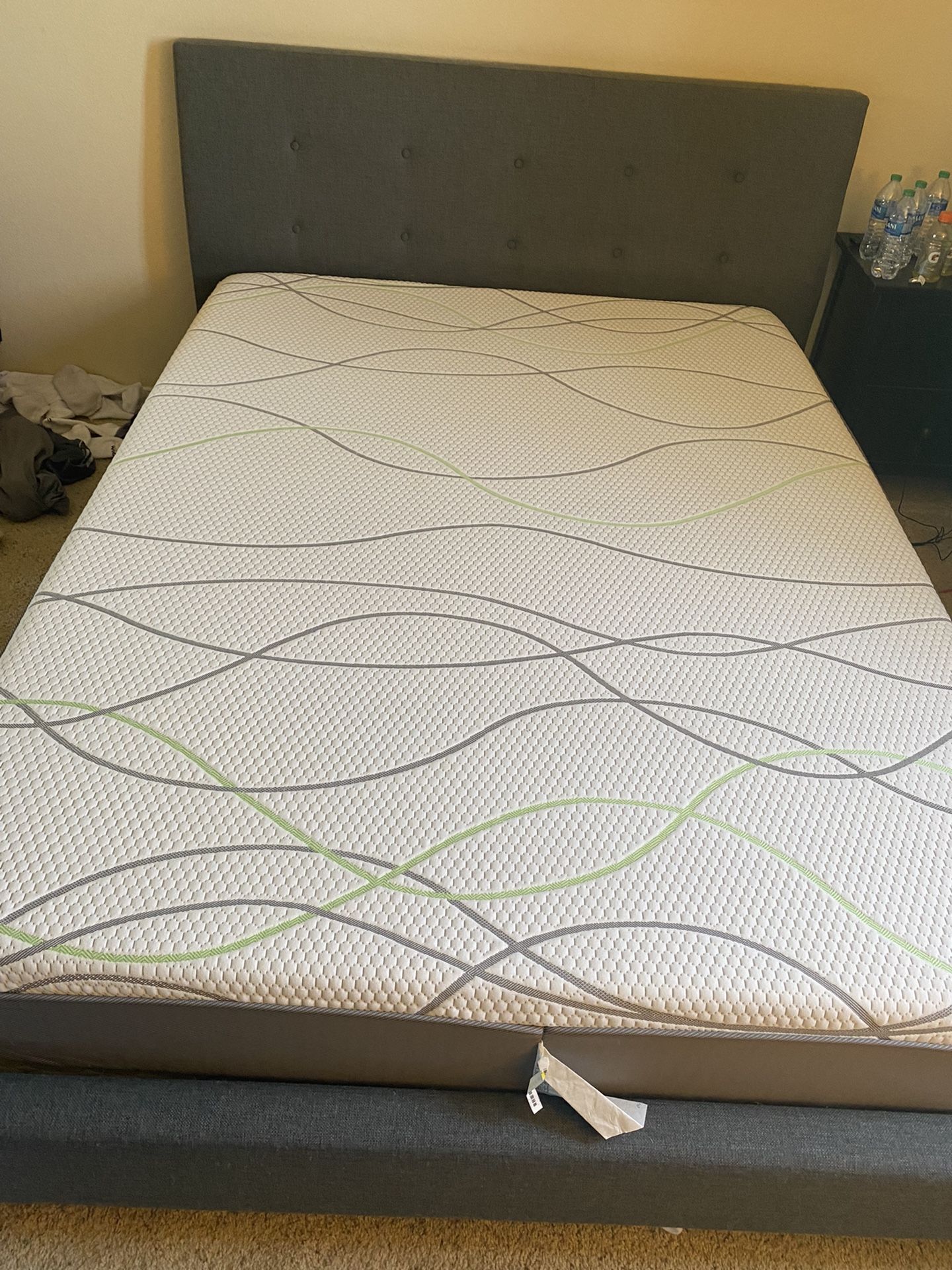 Queen Mattress + bed Frame + headboard