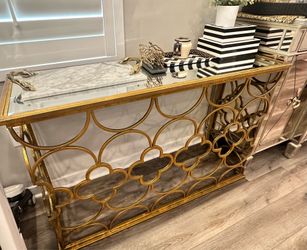 Gold Console Table