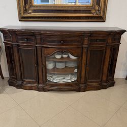 Hooker Furniture Entertainment 74" Console in Dark Cherry