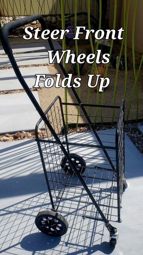 Fold Up Grocery Cart, Front Swivel Wheels