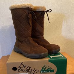 Womens Fur Lined  Quilted Boots