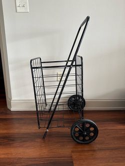 Black Folding Wire Shopping Cart