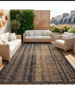 Outdoor Rug Waterproof 6x9 ft Outdoor Carpet Patio Rug Mat Reversible RV Camping Rug Plastic Straw Outside Rug for Balcony Porch Deck Picnic Beach Mod