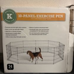 24 SQ FT 10 Panel Exercise Pen With Door 
