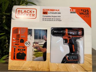 BLACK+DECKER Project Pak 12V MAX Li-Ion Drill/Driver Kit w/ Battery BDCD12PK