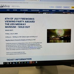 2 Tickets To Midway Fourth of July firework party