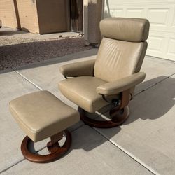 Ekornes Stressless Orion Recliner And Ottoman, Copenhagen