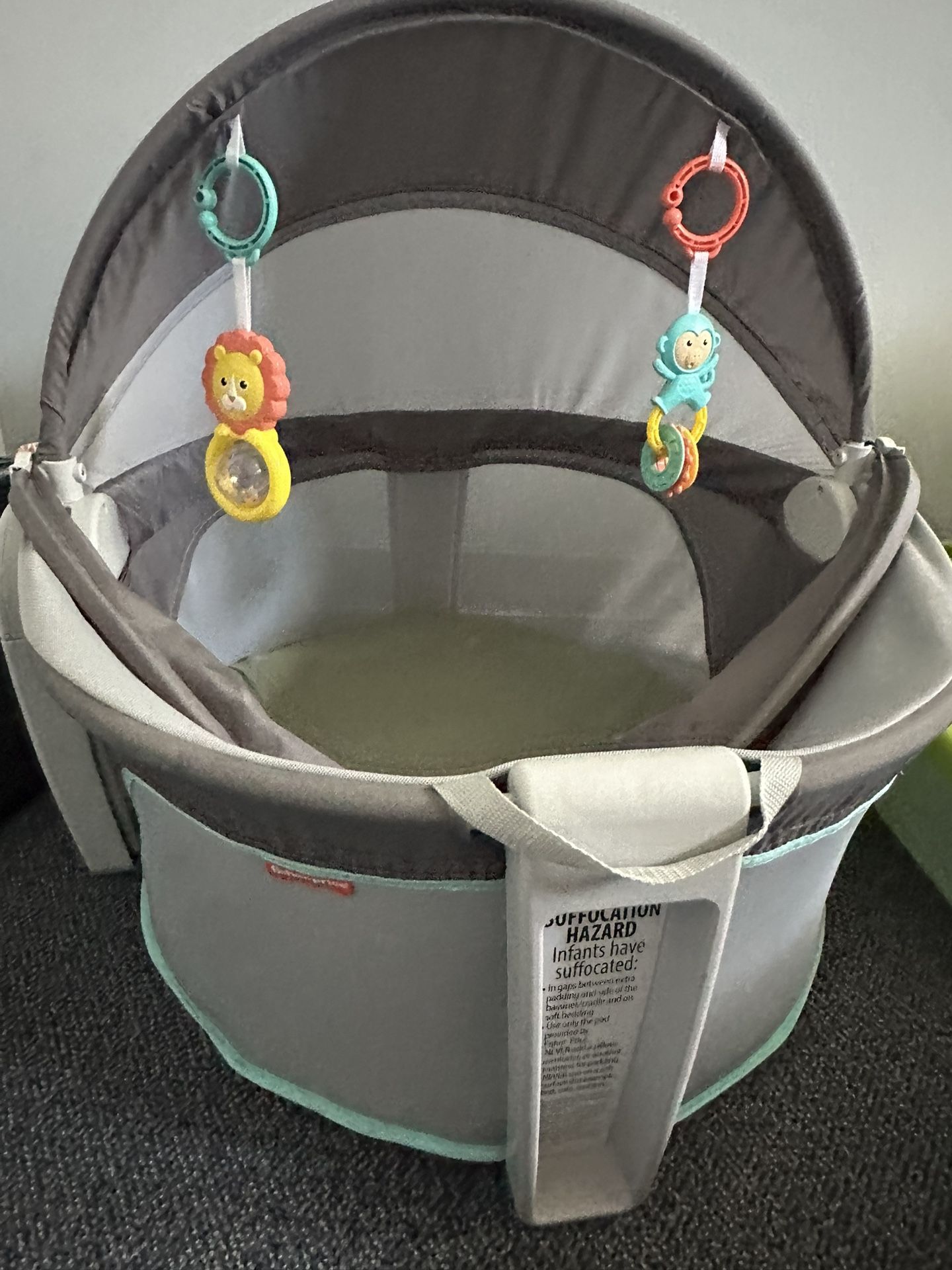 Fisher Price On The Go Dome Bassinet /play Space 