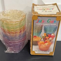 Vintage Jelly Cups Set of 12 Assorted Colors just $3 