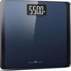 RunStar 550lb Bathroom Digital Scale for Body Weight with Ultra-Wide Platform and Large LCD Display, Accurate High Precision Scale with Extra=Z11-586