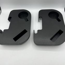 Set of 2 Zero Gravity Chair Replacement Side Tray Cup Holder Phone Slot Black