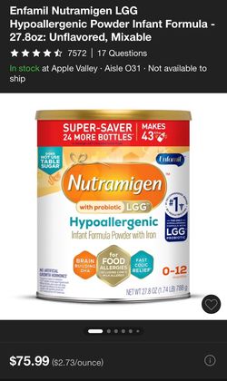 Enfamil Nutramigen LGG Hypoallergenic Powder Infant Formula - 27.8oz: Unflavored, Mixable