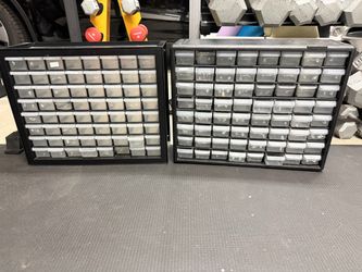 64 drawer, x2, storage, garage, craft room, organization, hardware, Beads, craft, screws, bolts, tools, organization. Pick up only.