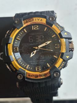Activa by Invicta, black and gold watch