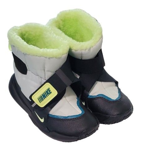 NEW Nike Flex Advance Winter Snow Boots Black Green Toddler Size 12C Boys Girls