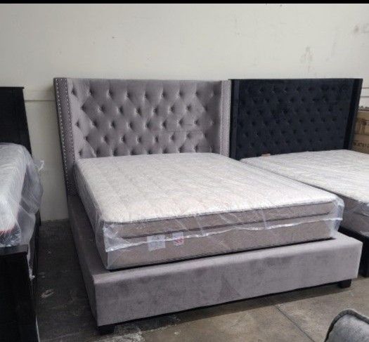 Queen Bed Frame With Mattress