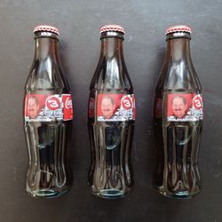 (3) 1997 Dale Earnhardt Coca-Cola 8oz. Soda Bottles 