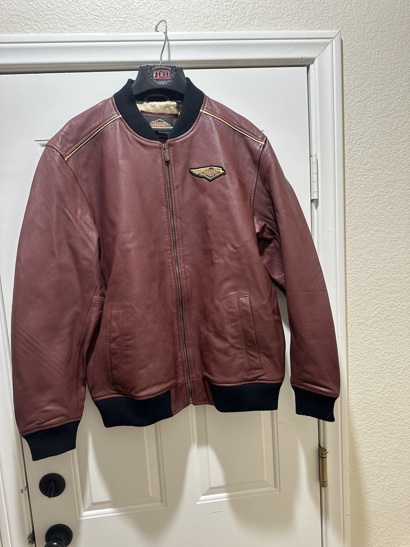 Large Leather Jacket L Harley Davidson, leather jacket, 120th anniversary