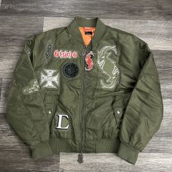 Men’s Civil Regime x Slipknot Pulse Of The Maggots Bomber Green Jacket X-Large 