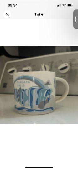 Starbucks You Are Here Collection Niagara Falls Blue White Ceramic Coffee Mug