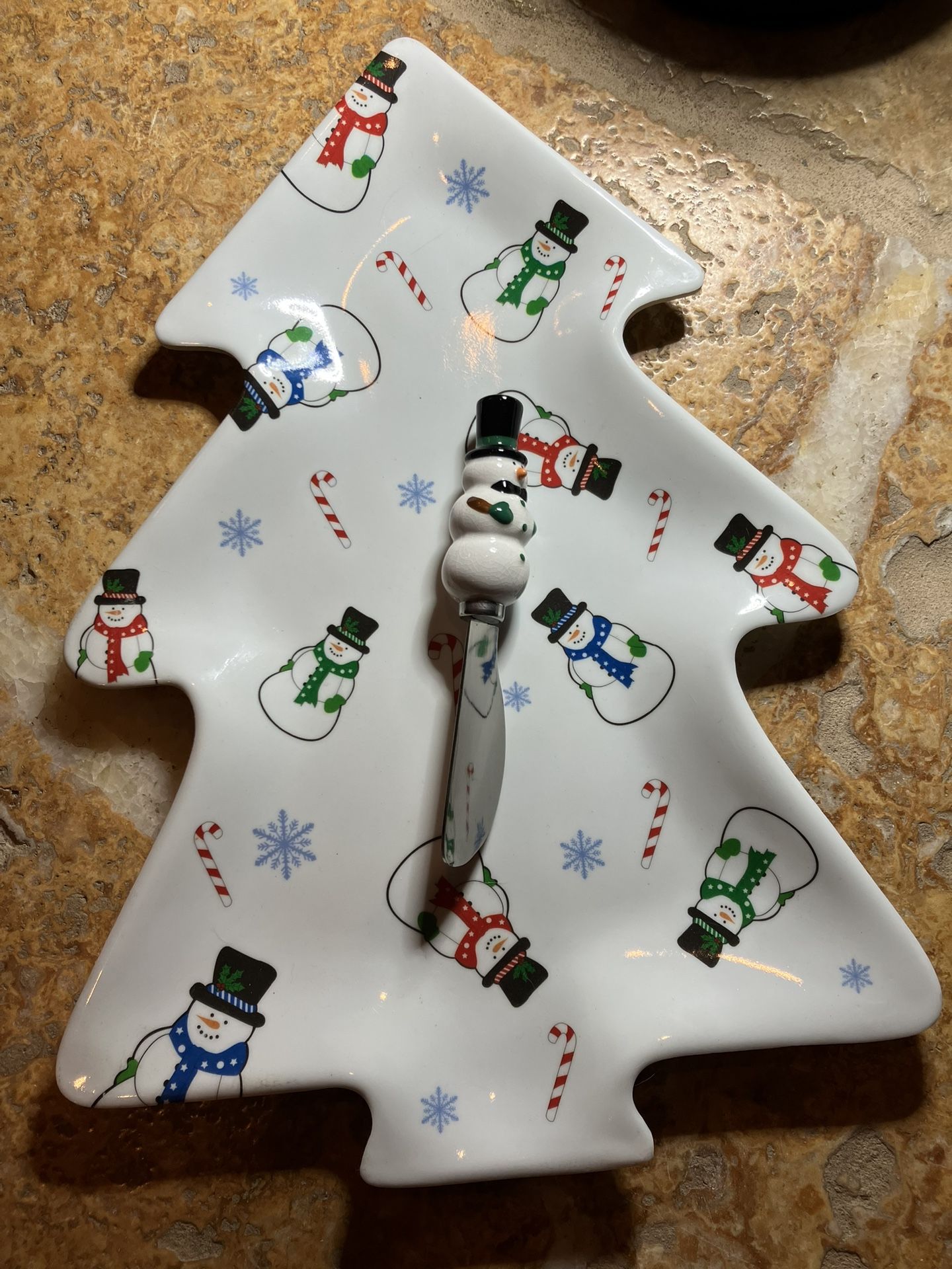 Platter With Spread Knife