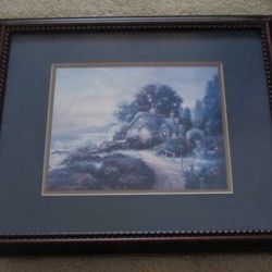 Thomas Kinkade Print - A New Day Dawning: Romance Of The Sea framed 