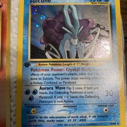 Pokemon 1st Edition Holo Suicune 16/64 Mint Condition