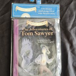 The Adventures of Tom Sawyer Book amd CD Set Brand New