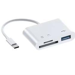 3 In 1 Adapter Type-C, Tf, Cf, Sd, Memory Card Reader, Recorder, Compact Flash Usb-C, Pro, Huawei, Macbook, Camera , Converter