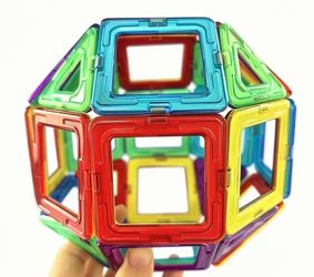 Bright color, magnetic building blocks
